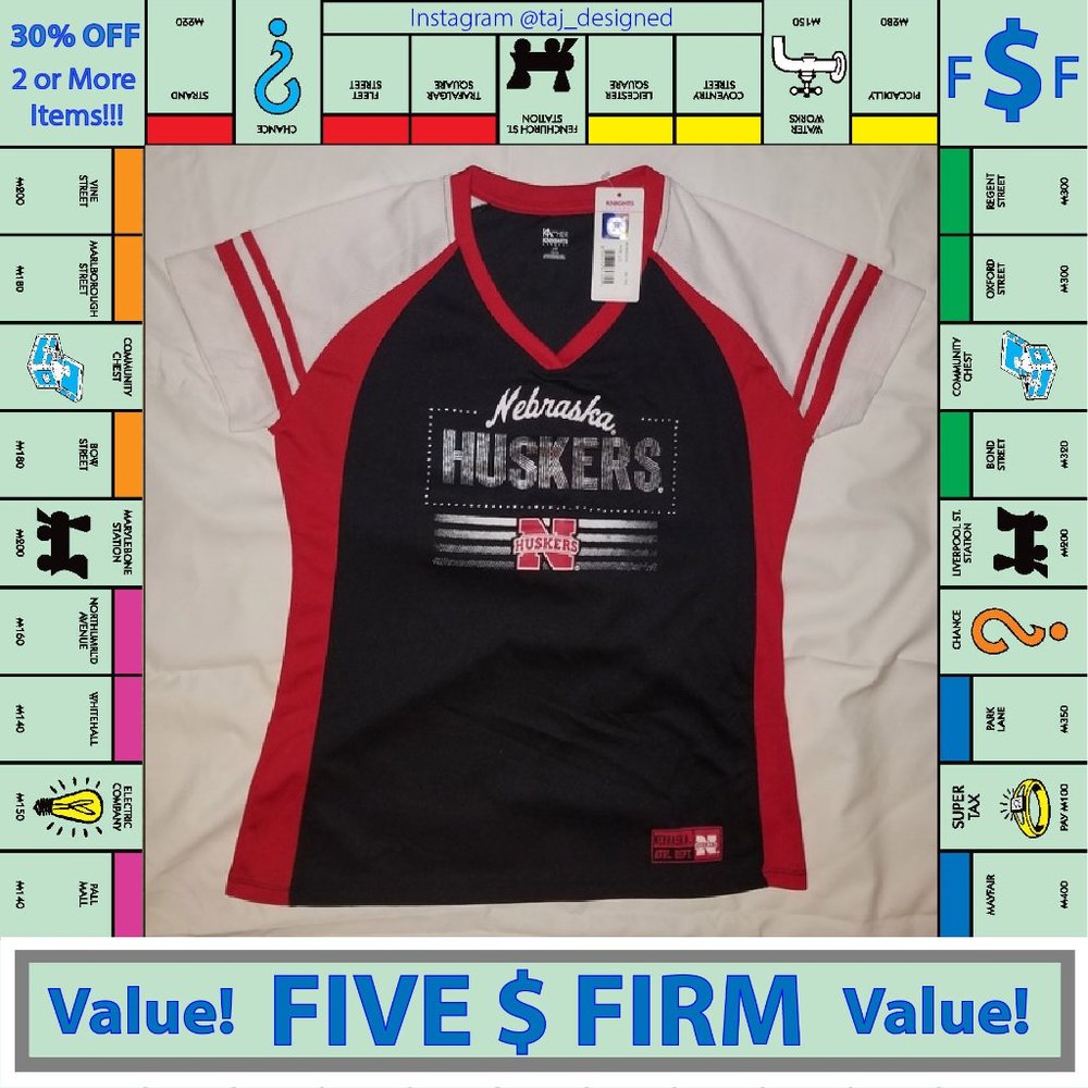 Women's Nebraska Huskers Jersey Style Shirt